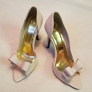 Cape Robbin blush pink bow heels